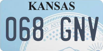 KS license plate 068GNV