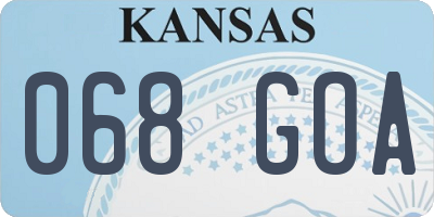 KS license plate 068GOA