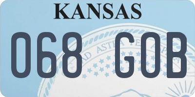 KS license plate 068GOB