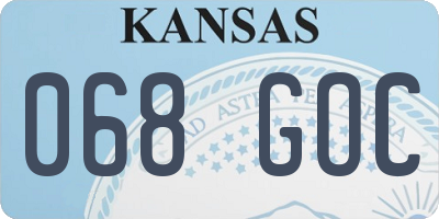 KS license plate 068GOC