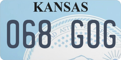 KS license plate 068GOG