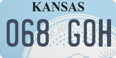 KS license plate 068GOH