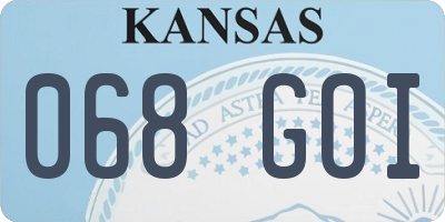 KS license plate 068GOI