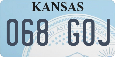 KS license plate 068GOJ
