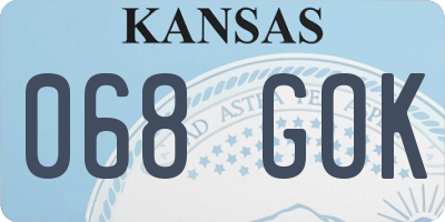 KS license plate 068GOK