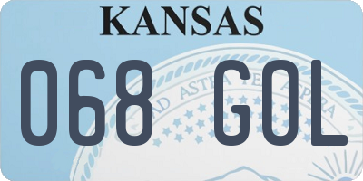 KS license plate 068GOL