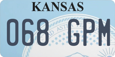 KS license plate 068GPM