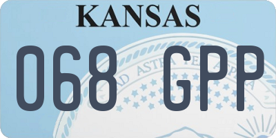 KS license plate 068GPP