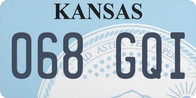 KS license plate 068GQI