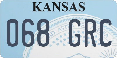 KS license plate 068GRC