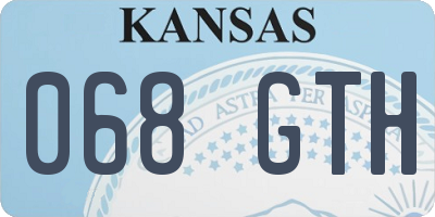 KS license plate 068GTH