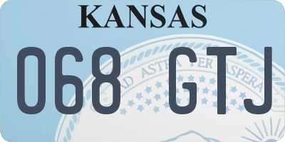 KS license plate 068GTJ