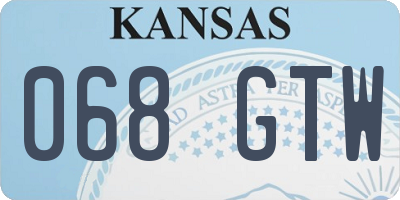 KS license plate 068GTW