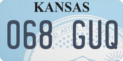 KS license plate 068GUQ