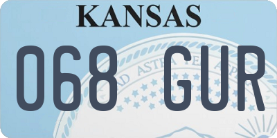 KS license plate 068GUR