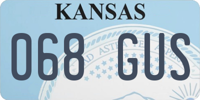 KS license plate 068GUS
