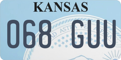 KS license plate 068GUU