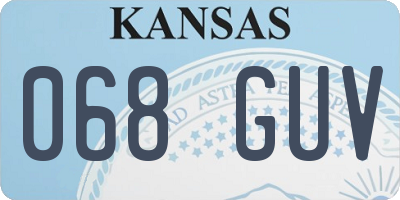 KS license plate 068GUV