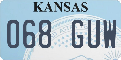 KS license plate 068GUW