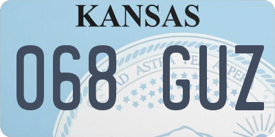 KS license plate 068GUZ