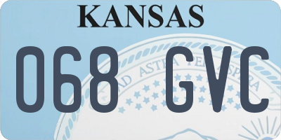 KS license plate 068GVC