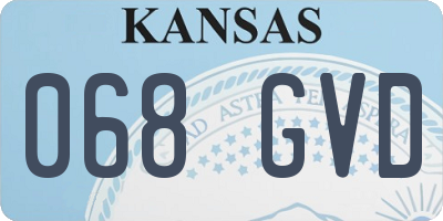 KS license plate 068GVD