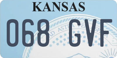 KS license plate 068GVF
