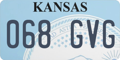KS license plate 068GVG