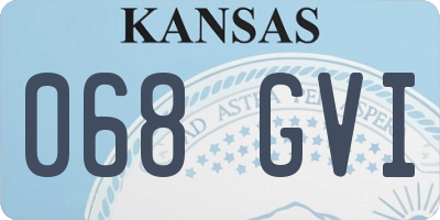 KS license plate 068GVI