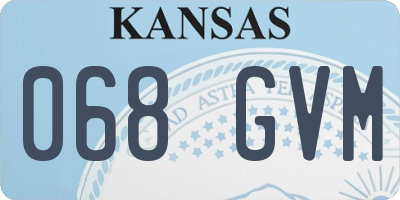KS license plate 068GVM