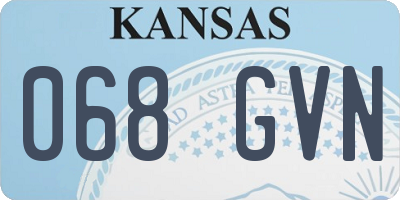 KS license plate 068GVN