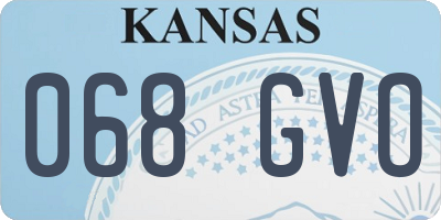 KS license plate 068GVO