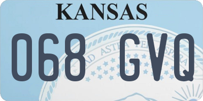 KS license plate 068GVQ