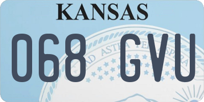 KS license plate 068GVU