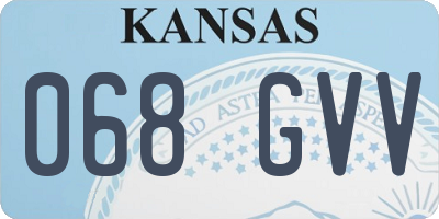 KS license plate 068GVV