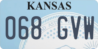 KS license plate 068GVW