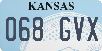 KS license plate 068GVX