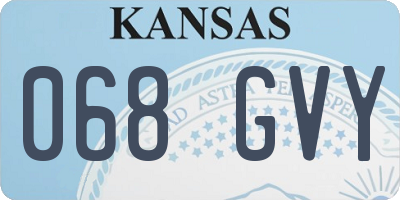 KS license plate 068GVY