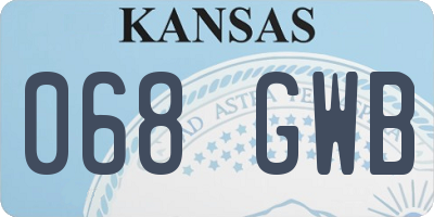 KS license plate 068GWB