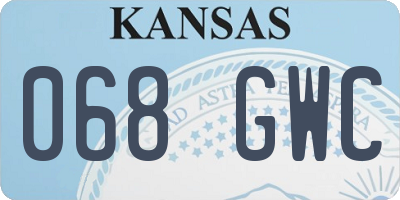 KS license plate 068GWC