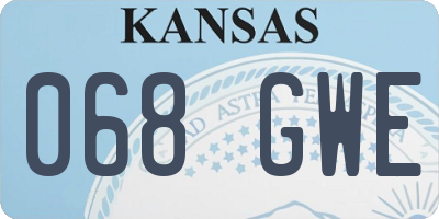 KS license plate 068GWE