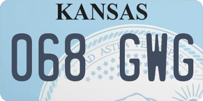 KS license plate 068GWG