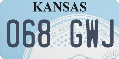 KS license plate 068GWJ