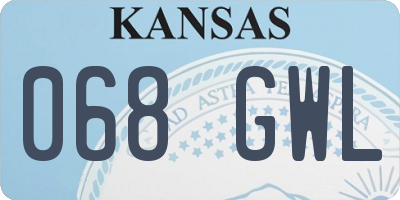 KS license plate 068GWL