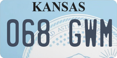 KS license plate 068GWM