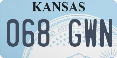 KS license plate 068GWN