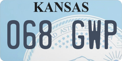 KS license plate 068GWP