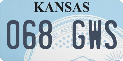 KS license plate 068GWS