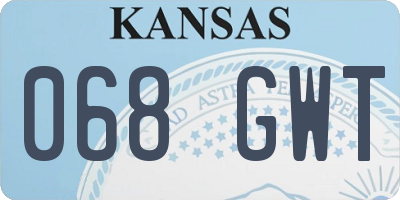 KS license plate 068GWT