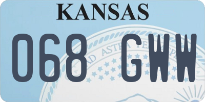 KS license plate 068GWW